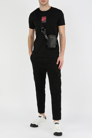 חולצת טי שחורה עם לוגו  DOLCE & GABBANA